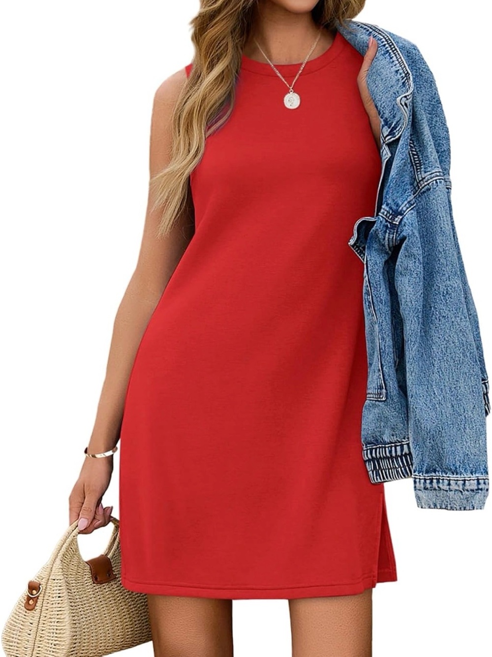 Red Sleeveless Mini Dress - Timeless A-Line Style